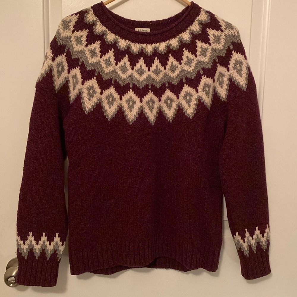 Purple L.L. Bean sweater